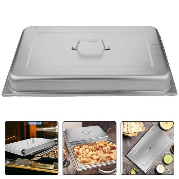 MOKKHNB Roasting Pan Lid Steam Pan Lid Stainless Steel 1Pack for Buffet Servers