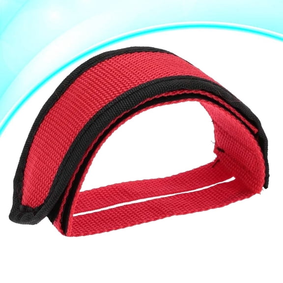 MOKKHNB Red Adjustable Nylon Bike Pedal Straps for Cycling Use Comfortable Secure Toe Clip Pedals