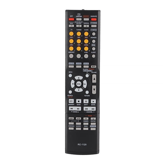 MOKKHNB Home Remote Control, Black ABS, Big Buttons, Easy to Use, Long Range