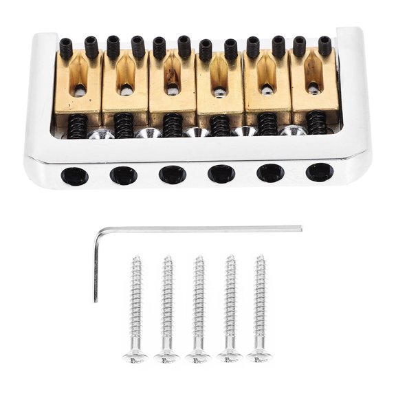 MOKKHNB Replacement Hardtail Guitar Bridge with Bottom String Through Design Multi Color