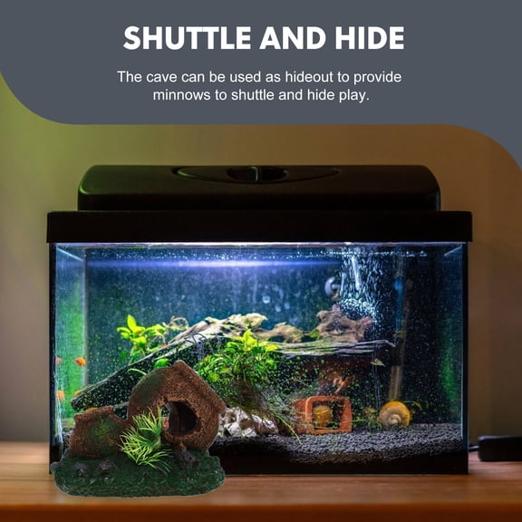 MOKKHNB Resin Aquarium Decor Fish Shrimp Breeding House Fish Tank Hideout in Assorted Color