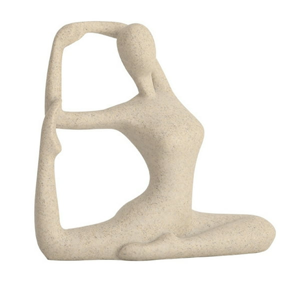 MOKKHNB Resin Yoga Figure Model Yoga Dancer Figurine Grey Decoration 1Pack