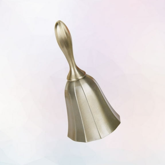MOKKHNB Restaurant Hand Bell Plated Silver Finish Practical Table Bell for Dining and Reception