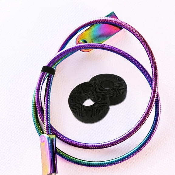 MOKKHNB Reusable Black Hook and Loop Cable Straps for Organizing Audio Computer and TV Cables