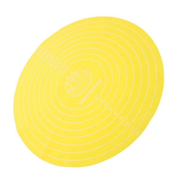 MOKKHNB Round Silicone Kitchen Kneading Mat with Measurement Scale, Non- Baking Mat for Dough Rolling