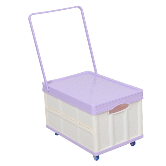 MOKKHNB Large Capacity Rolling Cart with Multi-Color Plastic Tote for Convenient Storage and Transport