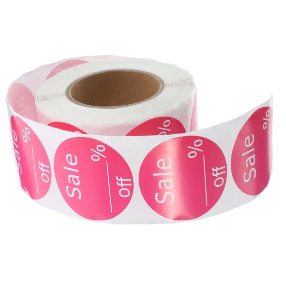 MOKKHNB Rosy Round Price Stickers for Small Business Supermarket Sale Tags Easy to Use and Eye Catching