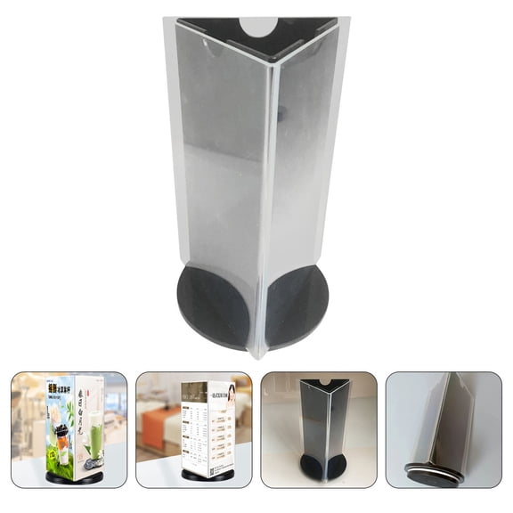 MOKKHNB Black Acrylic Rotating Display Stand for Price Tags and Menus