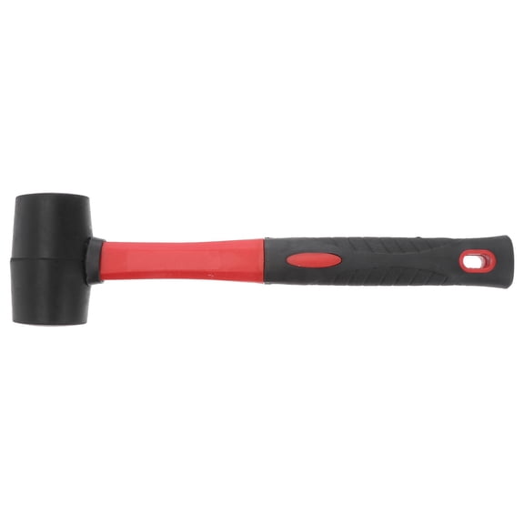 MOKKHNB Rubber Mallet with Fiber Handle for Woodworking Non Slip Comfortable Grip Black