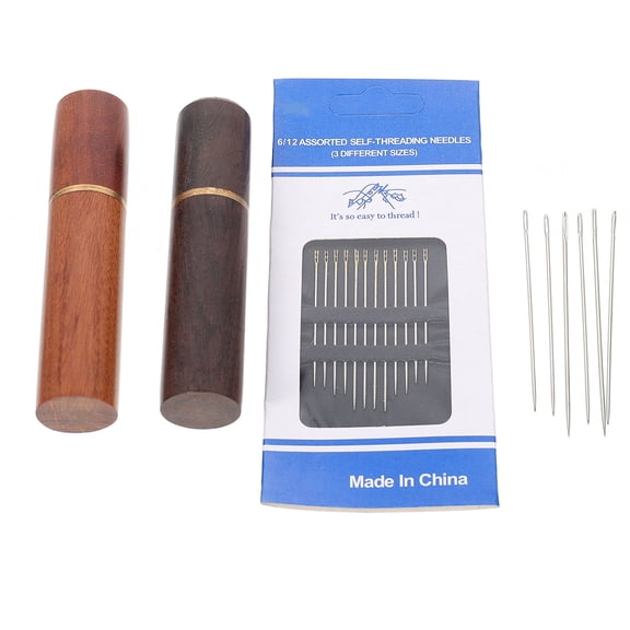 MOKKHNB Self Threading Sewing Needles for Beginners, Stainless Steel Sharps