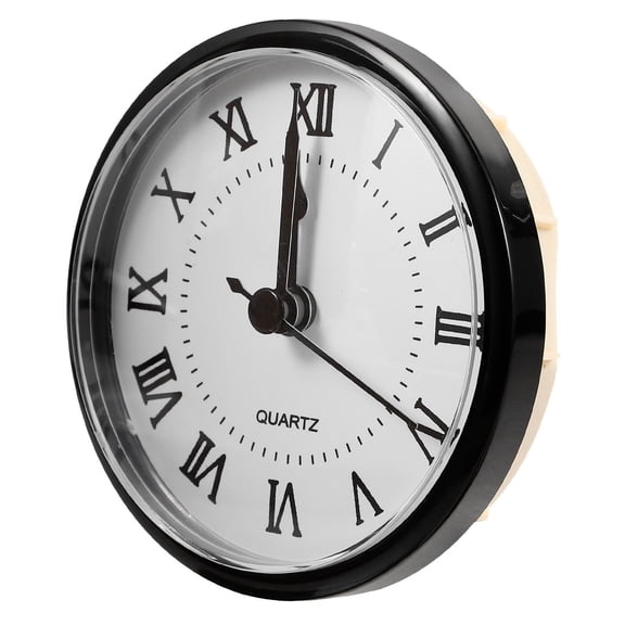 MOKKHNB Vintage Style Round Quartz Clock Insert with Roman Numerals for DIY Clock Projects