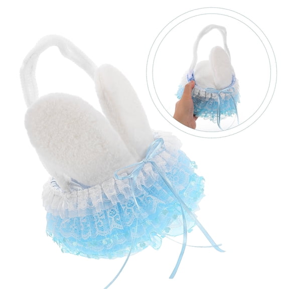 MOKKHNB Sky Ear Easter Basket, Handmade Candy Storage Container for Party Favors and Holiday Giving