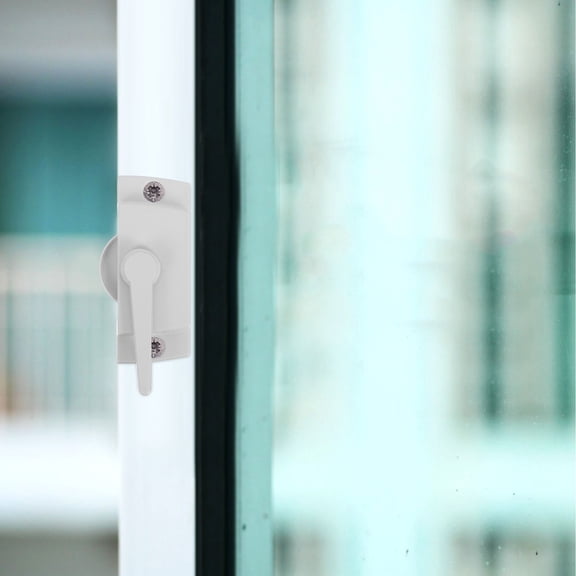 MOKKHNB White Zinc Alloy Sliding Window Sash Lock - Durable, Adjustable, Secure