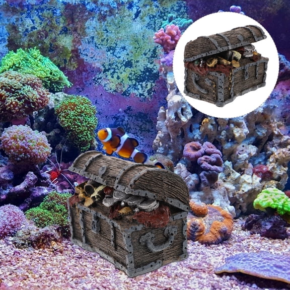 MOKKHNB Small Grey Resin Aquarium Ornament Fish Landscape Decor, 1 Piece Fish Decoration Accessory