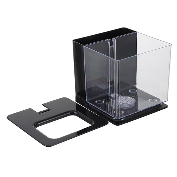 MOKKHNB Small Fish Tank Fish Rearing Container Acrylic Black Simple Design 1Pack