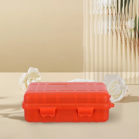 MOKKHNB Small Hard Box Waterproof Outdoor Storage Orange Craftsman Tool Organizer