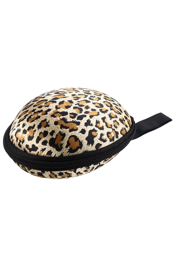 Small Leopard Bra Storage Case Travel Pouch with Hand Strap and Waterproof Fabric