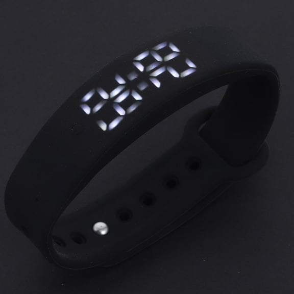 MOKKHNB Smart Wristband with Silent Vibration Alarm and Real Time Temperature in Black