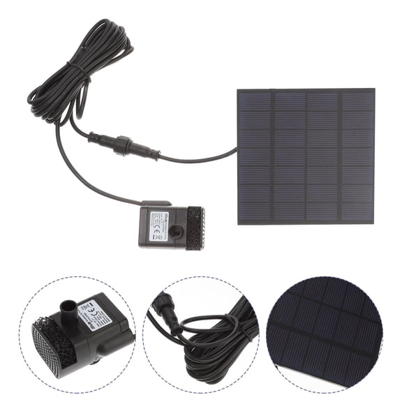MOKKHNB Solar Water Fountain Pump for Pool in Plated Silver Featuring Hard Plastic Shell and Silent Operation