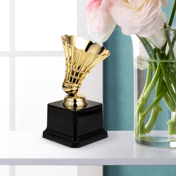 MOKKHNB Sports Award Medal Golden Badminton Trophy Decorative Trophy Model for Champion