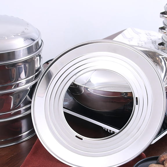 MOKKHNB Plated Silver Stainless Steel Steamer Ring, High-Temperature Resistant, for Home Kitchen