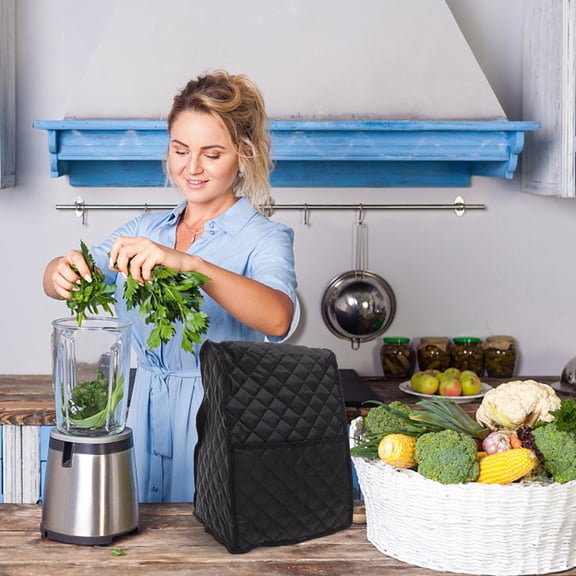 MOKKHNB Stand Mixer Cover Thickened Polyester Case with Front Pocket for Kitchen Storage Organizer Black
