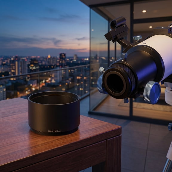 MOKKHNB Telescope Extension Tube with M68 Threaded Adapter for Precise Astrophotography Imaging in Black