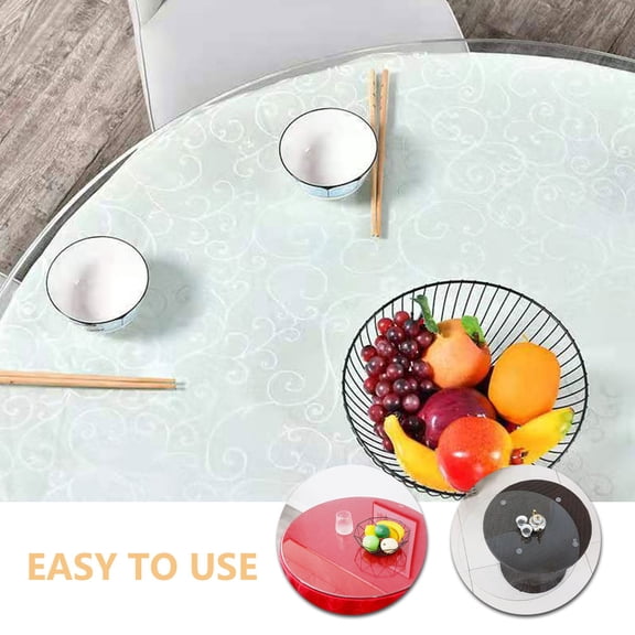 MOKKHNB Tempered Clear Glass Round Table Top, Thickened Transparent for End Tables and Small Furniture