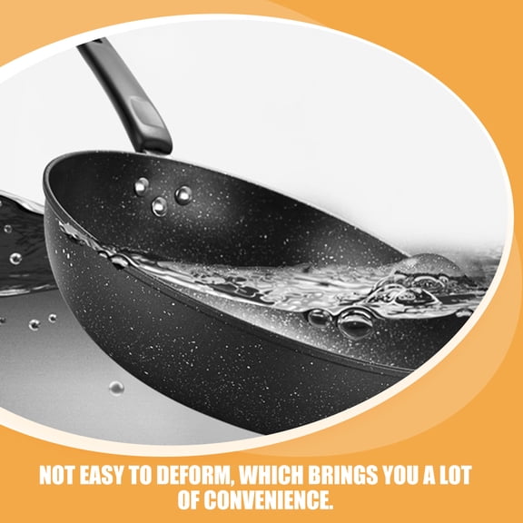 MOKKHNB Smooth Surface Maifan Stone Small Wok Pan for Everyday Cooking