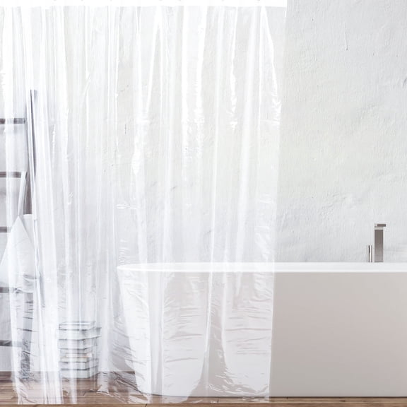 MOKKHNB Clear Shower Curtain Liner, Reusable Bathroom Splash Guard for Indoor Use,