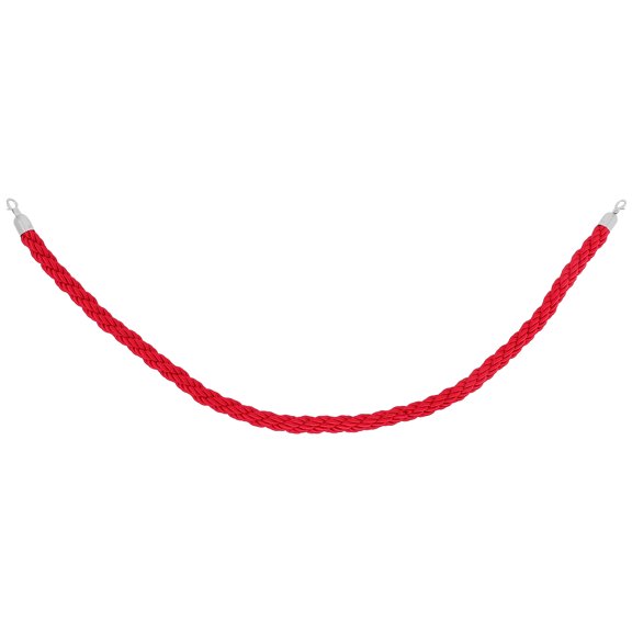 MOKKHNB Twisted Red Queue Barrier Rope with Hook for Effective Crowd Management and Events