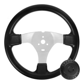 MOKKHNB Universal Racing Steering Wheel Black PU 1 Set for Kart Racing and Simulator Driving