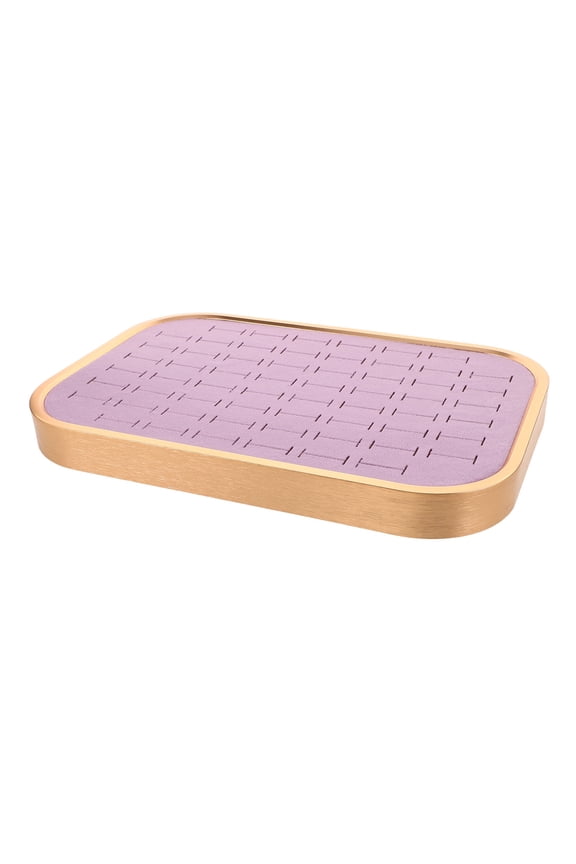 Velvet Jewelry Organizer Tray with Multiple Compartments for , Pendants, Earrings, and Accessories in Elegant Display