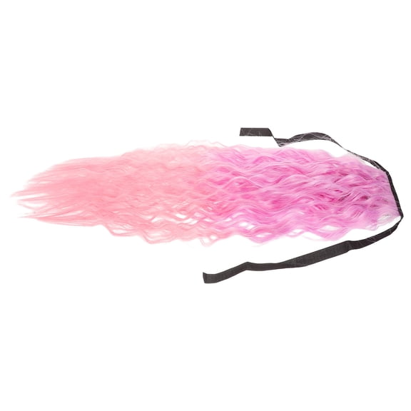 MOKKHNB Pink Corn Row Ponytail Braid Soft High-Temperature Synthetic Hair for Versatile Styling