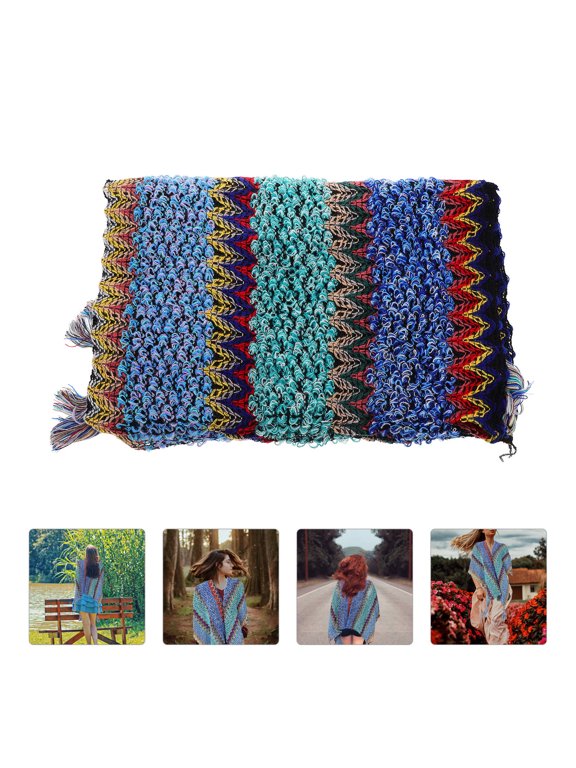 Versatile Wrap Sweater Women Knitted Poncho Shawl Soft Assorted Color Cape