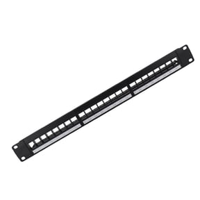 MOKKHNB Wall-Mount Network Patch Panel in Black, Compatible with Cat 3, 5E, 6, 7 Modules for Secure Wire Fixing