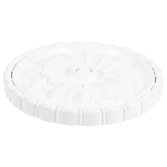 MOKKHNB White Ceiling Cover Elegant Round PVC PU Light Cover for Homeowners 1Pcs