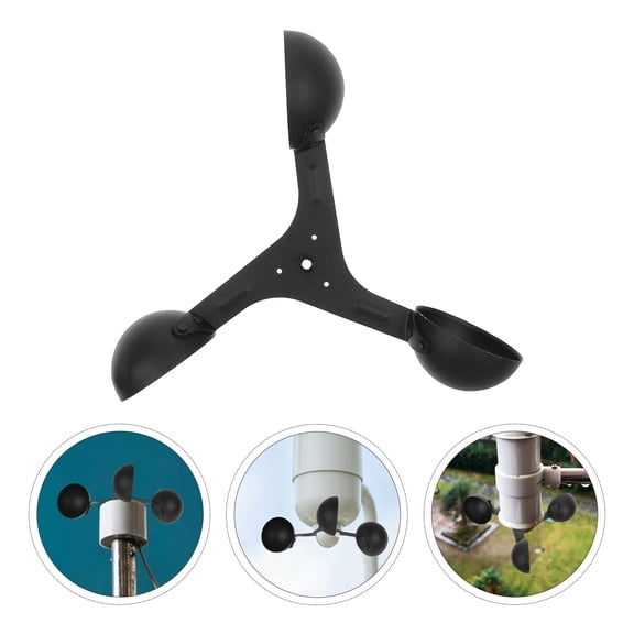 MOKKHNB 3-Cup Aluminum Alloy Anemometer Wind Meter for Outdoor Weather Monitoring with Adjustable Wind Speed Measurement