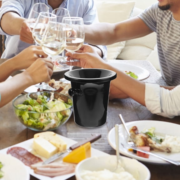 MOKKHNB Western Style Black Plastic Wine Dump Bucket with Funnel for Smooth Pouring