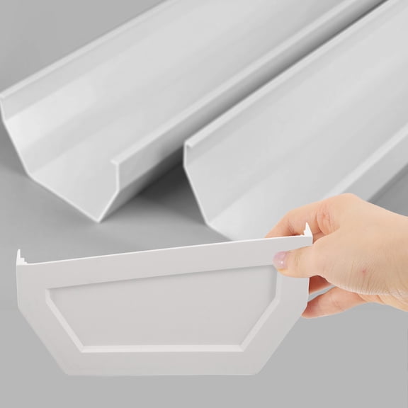 MOKKHNB White Plastic Gutter Downspout End Seal for Secure and Watertight Rain Gutter System