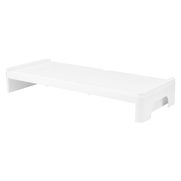 MOKKHNB White Plastic Monitor Riser Stand for Desk - Back to School Computer Screen Shelf Organizer