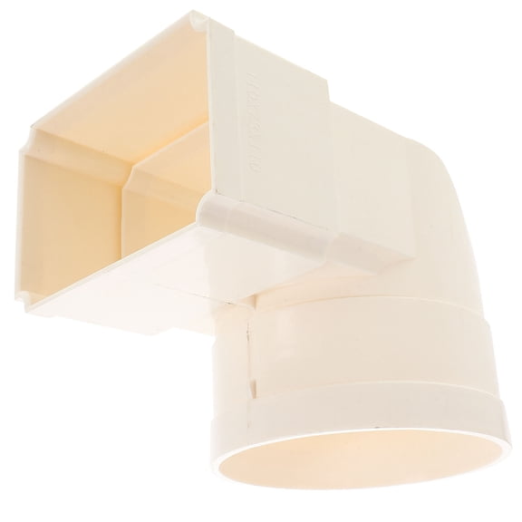 MOKKHNB White Square Rain Gutter Downspout with Vent Elbow Connector for Efficient Water Management