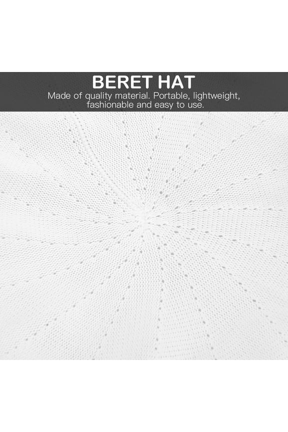 Summer White Painter Beret Hat Lightweight Durable Sun Protection