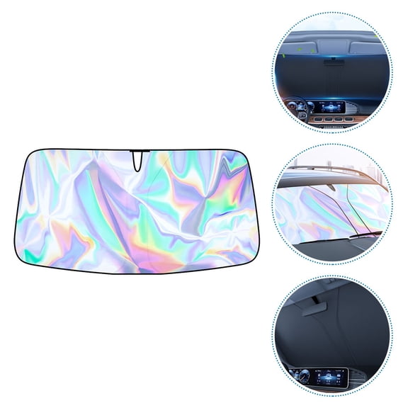 MOKKHNB Car Reflective Visor Plated Silver Sun Shade for Windshield Heat Control