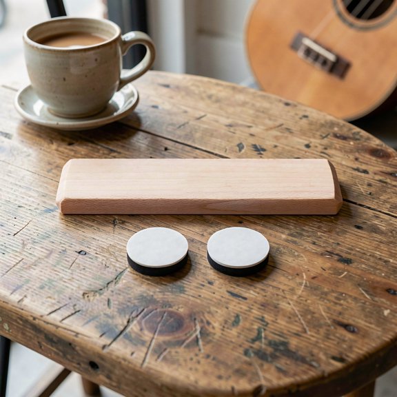 MOKKHNB Wood Block Instrument, Percussion Rhythm Board, Khaki