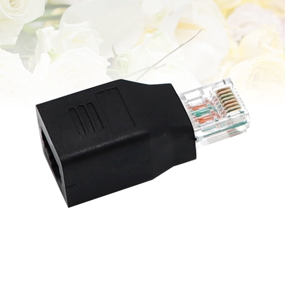 MOKKHNB electrical crimp connectors RJ45 Adapter Black Network Connection Personal Use 1Pack