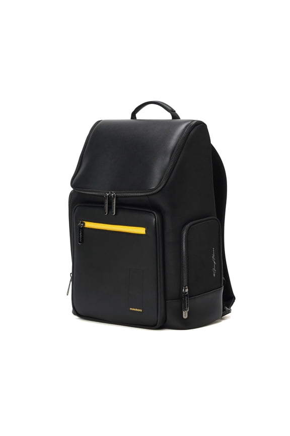 MOKOBARA The Hovercraft Backpack Water-Resistant 15.6" Laptop Bag with Luggage Sleeve for Work, Travel, and Daily Use - Suitable for Men and Women Black (Money Moves Sunray, Black Yellow)