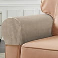 thumbnail image 1 of MOLAGU Stretch Textured Grid Washable Sofa Armrest Slipcover Spandex Recliner Arm Covers for Chairs Couch Sofa Armchair Recliner (Set of 2, Sand), 1 of 7