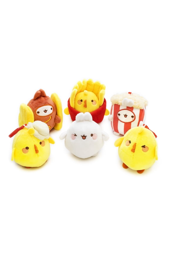 Molang Food Costume Plush Clips Blind Bag, Includes 1 Mystery Plush Keychain
