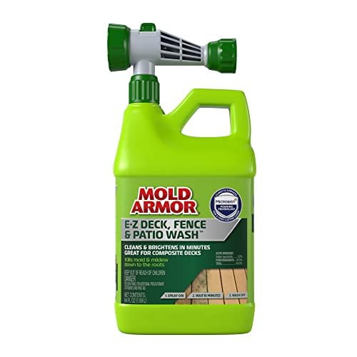 Mold Armor E-Z House Fence & Patio Wash - Outdoor Deck Cleaner, Hose-End Adapter - 64 Fl Oz